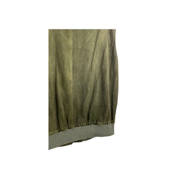 Ralph Lauren Purple Label Button Front 100% Suede Leather Vest Olive Green Sz 12 - Picture 7 of 11